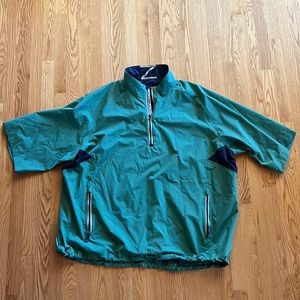 ZERO RESTRICTION WINDBREAKER GREEN BLUE SIZE 4XT